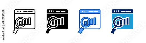 SEO icon set multiple style collection