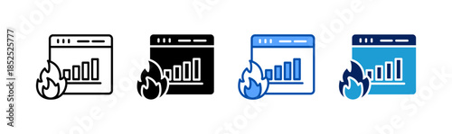 trending icon set multiple style collection