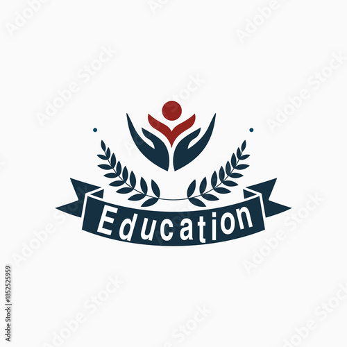 Modern education logo representing knowledge growth creativity learning excellence trust innovation future
