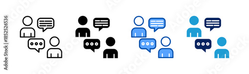 communcation icon set multiple style collection