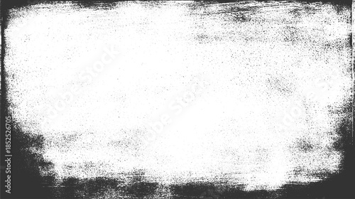 Black and white textured grunge border with distressed speckles
