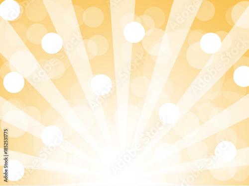 明るい光と集中線の背景素材