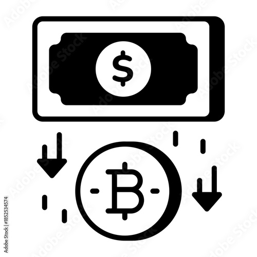 A line style icon showing tokenization