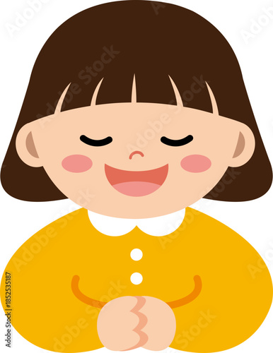 기도하는 여자아이