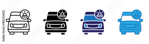 Ambulance Icon Multi Style Vector Illustration