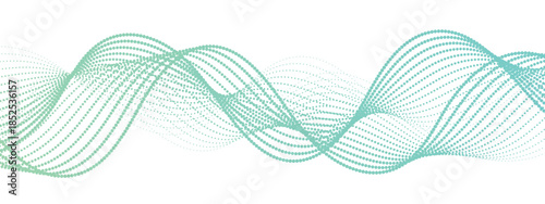 Abstract Light Blue Sine Wave Background With Flowing Parallel Lines Digital Waveform on White. Minimalist Design for Tech, Sound Frequency, Data Flow & Web Banners.