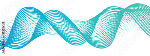 Abstract Light Blue Sine Wave Background With Flowing Parallel Lines Digital Waveform on White. Minimalist Design for Tech, Sound Frequency, Data Flow & Web Banners.