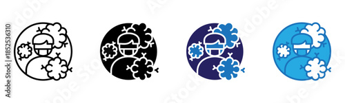 Cancer Care Icon Multi Style Vector Illustration