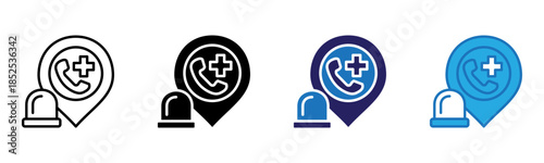 Emrgency Icon Multi Style Vector Illustration