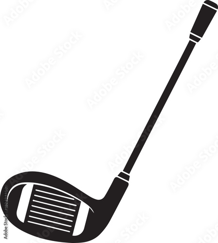 Golf club iron wedge icon silhouette vector black on a white background