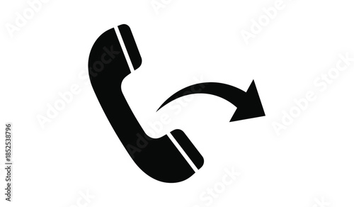 a simple black and white illustration depicts a telephone handset alongside an arrow pointing to the left symbolizing communication high quality