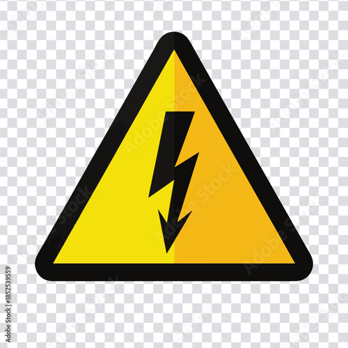 Electrical Hazard Icon with Lightning Bolt