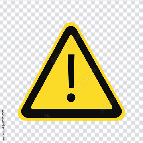 Warning Icon with Exclamation Mark in Triangle
