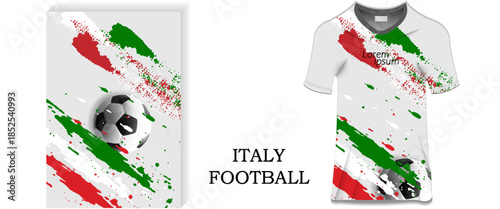 Italy Shirt : National Shirt Template : Vector Illustration