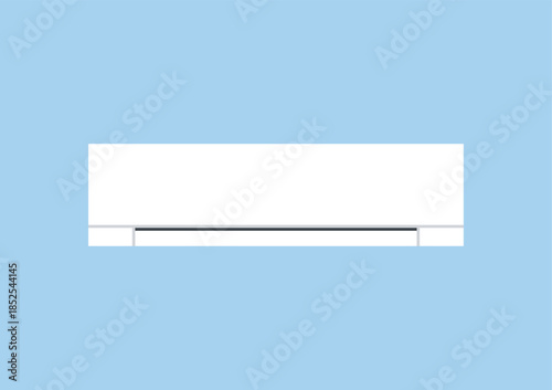 Smart air conditioner for innovative smart appliance, automation technology in a connected home environment, vector flat Illustration	