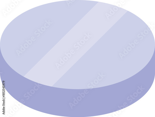 Lavender round pill promoting wellness and symbolizing healthcare treatment