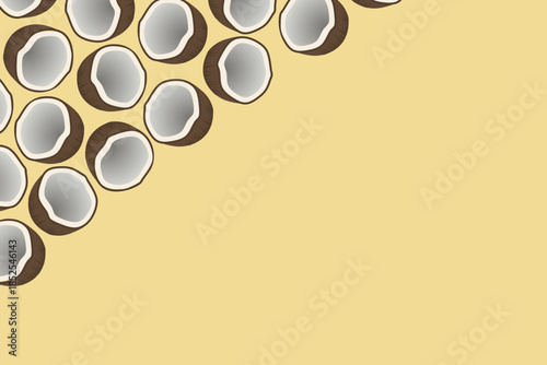 Seamless Coconut Pattern Illustration for Tropical Background and Summer Decoration