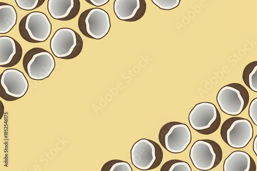 Seamless Coconut Pattern Illustration for Tropical Background and Summer Decoration