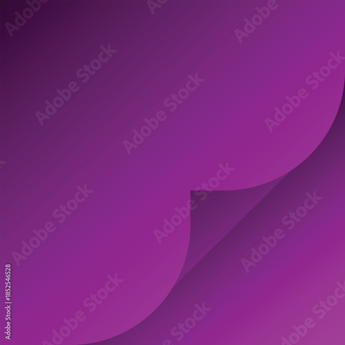 Abstract Purple gradient background with a page curl effect in corner.