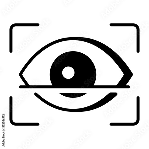 A line style icon showing eye scan