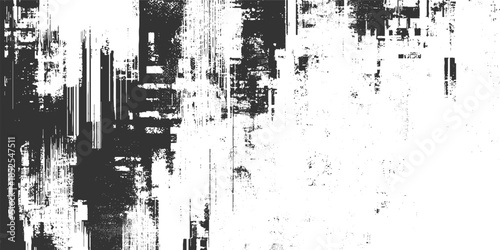 Black and white abstract texture with vertical lines and scattered dots grunge