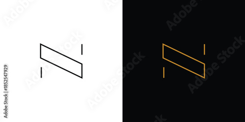 Modern and elegant N initials logo design
