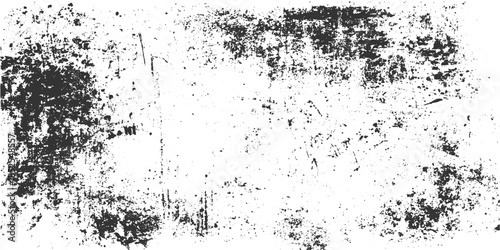 Black ink splatters and scratches on white background distressed texture grunge dirty