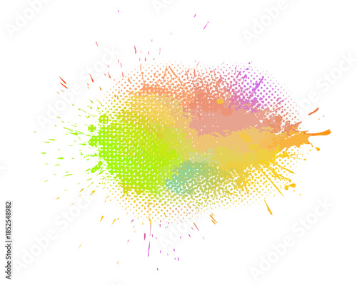 colored isolated blot on white background. Hand drawn. Not AI, vector illustration.