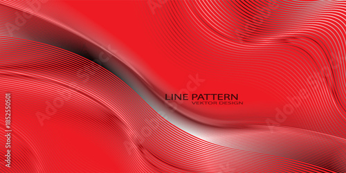 red line pattern background Abstract white background  Design element. Vector illustration .