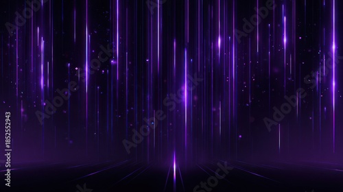 Abstract purple light streaks falling digital background design technology concept