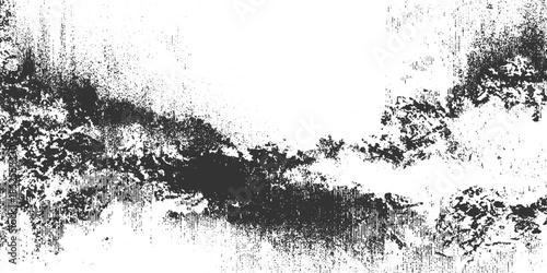 Black and white textured grunge overlay with scattered dots and lines