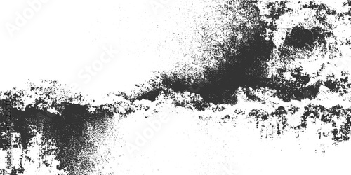 Dark grey textured grunge overlay on white background with scattered dots