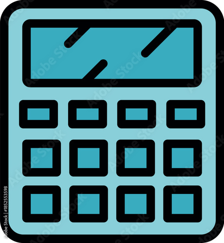 Electronic calculator showing calculation result on its display, ideal for accounting, finance, and mathematical concepts