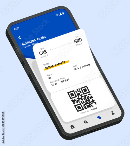 Illustration of online mobile banking and mobile payments, Digital banking, e-money, Savings and finance concept.