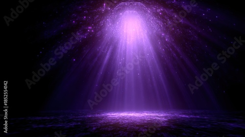 Wallpaper Mural Abstract purple light rays shining down on a surface with copy space background Torontodigital.ca