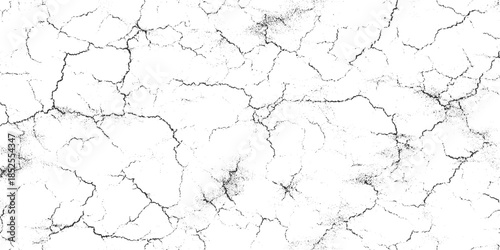 Black cracked texture on white background abstract pattern 4