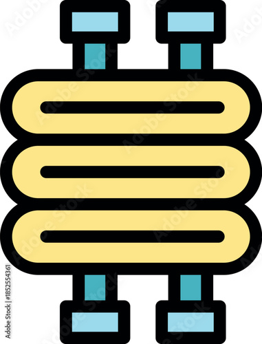 Electric towel dryer heating bathroom radiator providing comfortable warmth, simple and efficient home heating solution