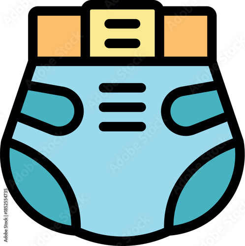 Soft and absorbent diaper providing a comfortable and secure fit for babies, promoting dryness and preventing leaks