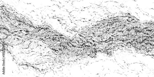 Black and white textured abstract pattern with dense vertical lines and white space