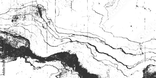 Black and white abstract textured background with organic lines and speckles