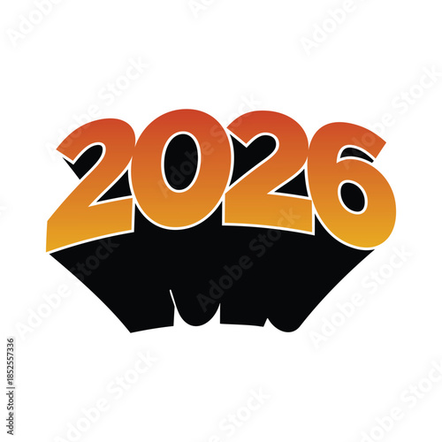 2026 design for new year logo vector