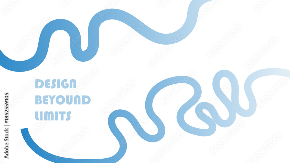 Fototapeta premium Abstract Background with Wavy Gradient Lines for Background Design illustration