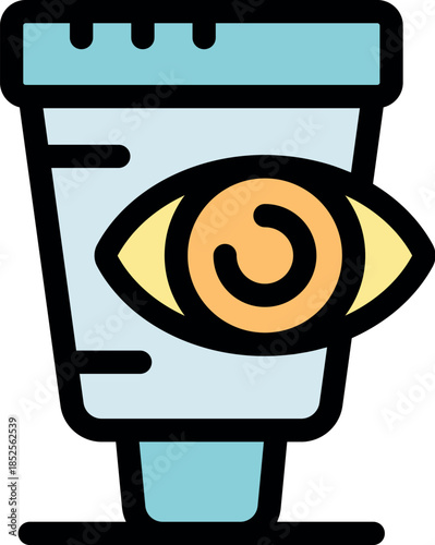 Eye cream improving eyesight, moisturizing and hydrating dry skin, taking care of beauty, health and wellness