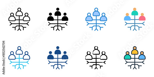 Grassroots icons set multiple style collection. 
