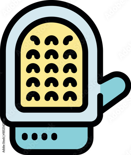 Pet grooming glove gently removing excess fur while bathing or petting