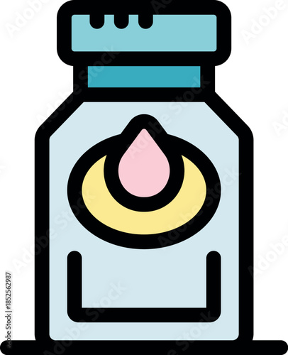 Glass bottle containing moisturizing serum, enhancing skincare and promoting hydration