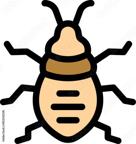 Voracious colorado potato beetle larva feeding on potato leaves, causing significant damage to potato crops and potentially spreading plant diseases