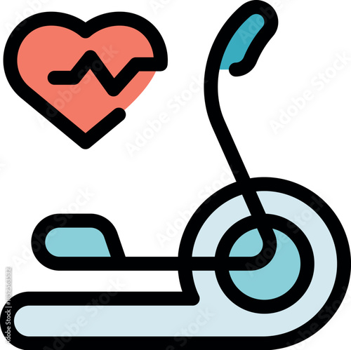 Elliptical trainer promoting heart health, ideal for fitness and gym workouts