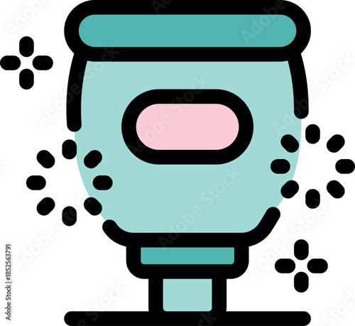 Modern smart toilet bowl featuring automatic cleaning and disinfecting technology