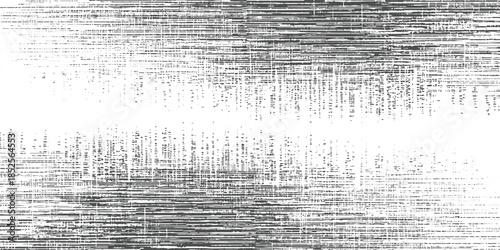 Dark gray horizontal lines and scattered dots on white background abstract texture grunge distressed